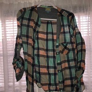C&C california pastel plaid button down